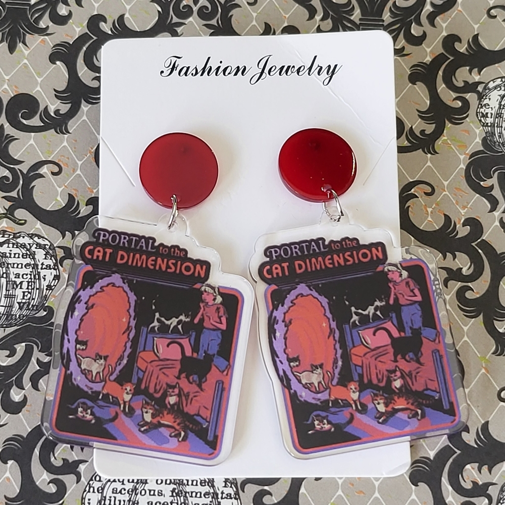 Portal to the Cat Dimension Earrings